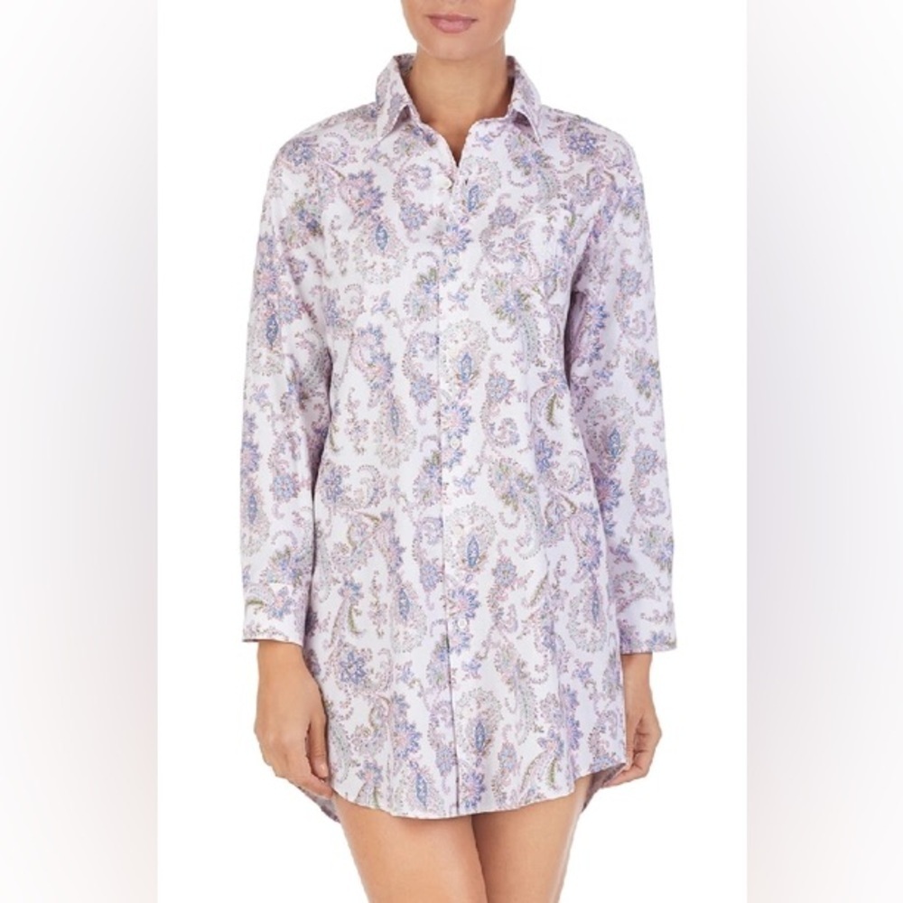 Ralph Lauren Purple Paisley Women's Pajama Shirt